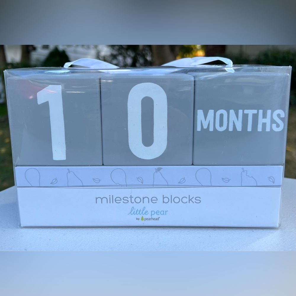✨ Little Pear Baby Keepsake Milestone Blocks